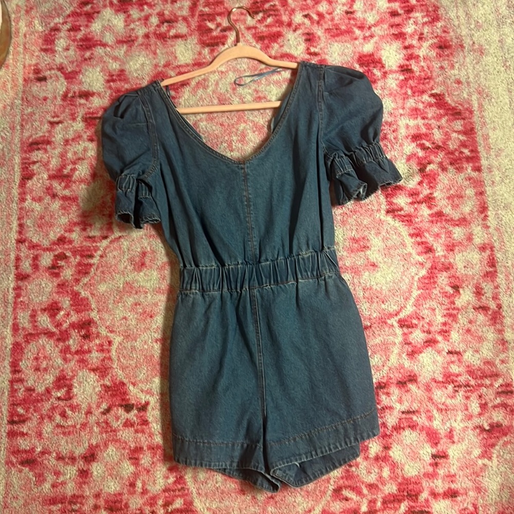 Day + Moon Denim Romper